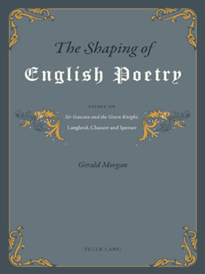 cover image of The Shaping of English Poetry
